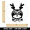 Sloth Reindeer Christmas Rubber Stamp for Stamping Crafting Planners
